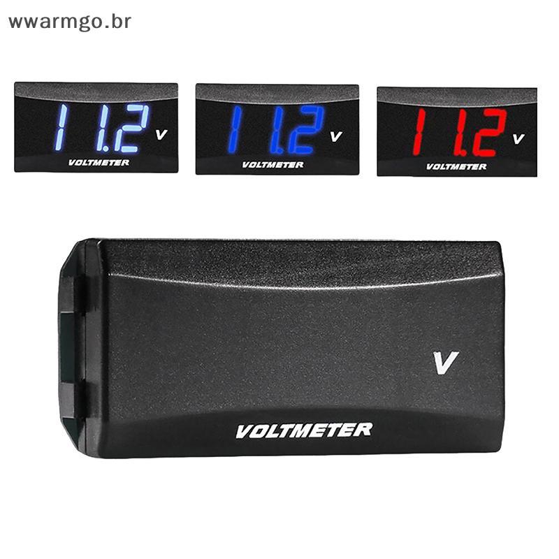 WWARM 1PC Medidor De Áudio Do Carro Display LED 12V Tensão À Prova Dwaterproof Água DC 12-60V Voltímetro Digital