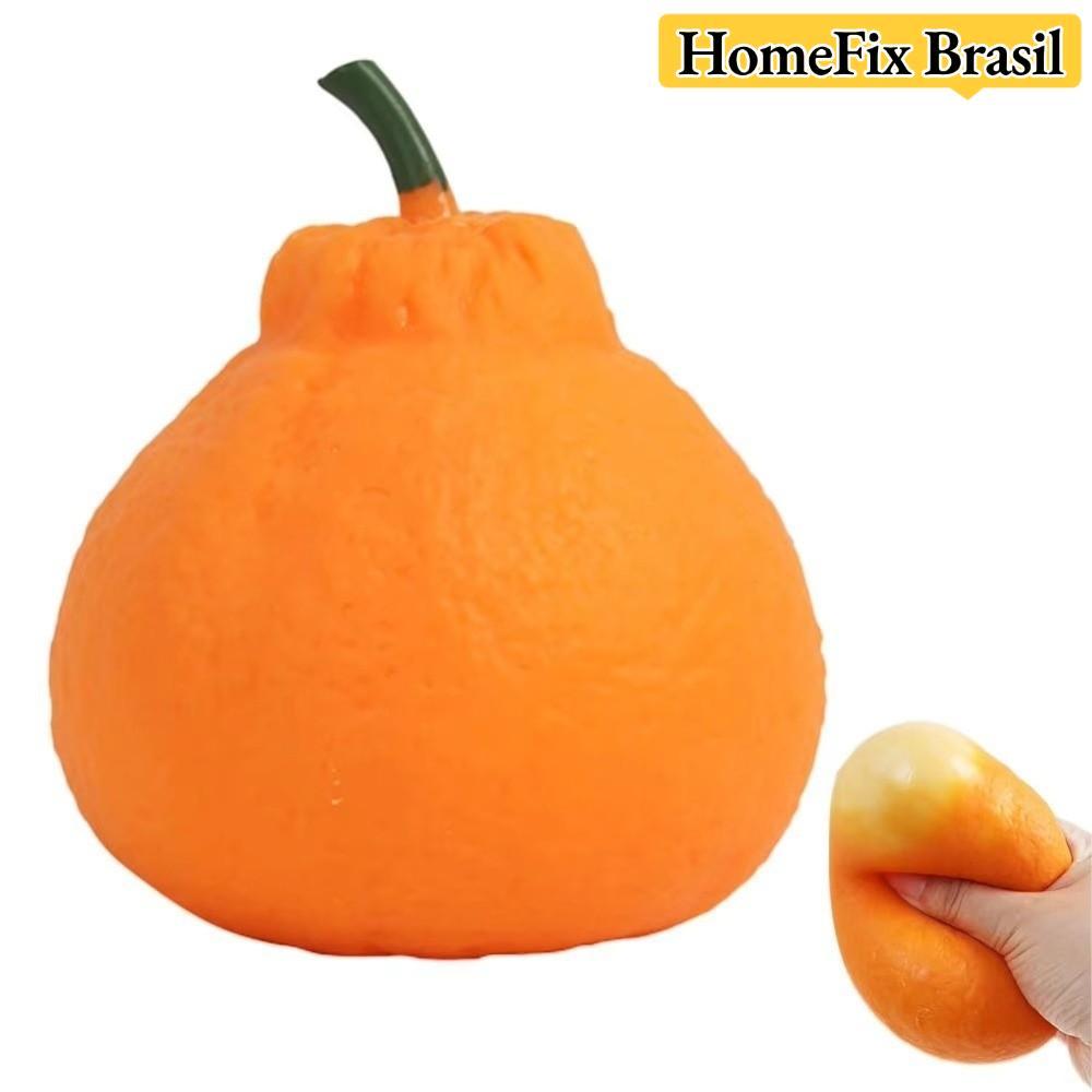 Brinquedo De Apertar Gigante FAYSHOWS , Brinquedos De Alívio De Estresse Crocantes Com Design Laranja , Simulação De Sen