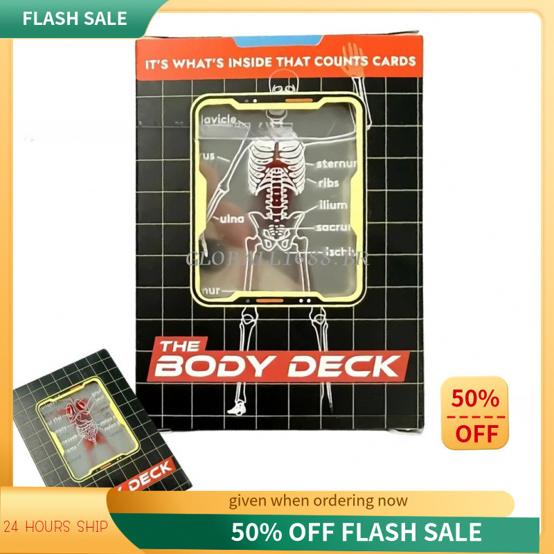 { Estoque Pronto } Cartas De Jogar De Anatomia Humana