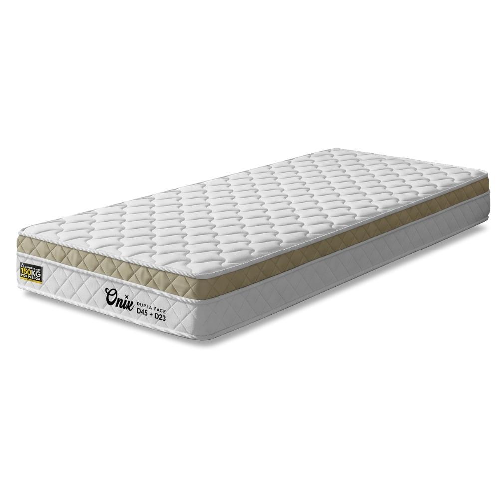 Colchão Solteiro Espuma Ortopédica Onix D45 88x188x20cm Hellen - Suporta até 150 kg