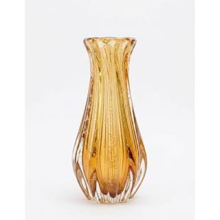 Vaso de Vidro Âmbar Tulipa Tamanho 10x22cm Murano âmbar, Vaso de vidro tulipa âmbar, vaso para flor, home decor, decorar