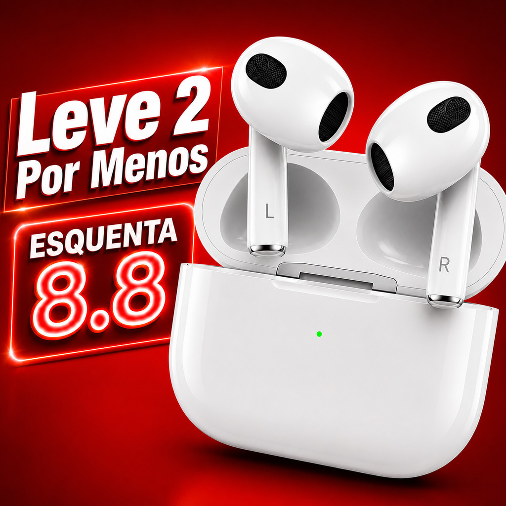 Fone de Ouvido Bluetooth TWS RS20 - Som Grave HD V5.4 Microfone Integrado e Bateria de Longa Duração