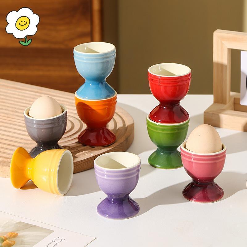 maoting } Copos De Cerâmica Para Ovos , Porta-De Porcelana Colorida De Qualidade Alimentar Cozidos Macios , Chá De Panel