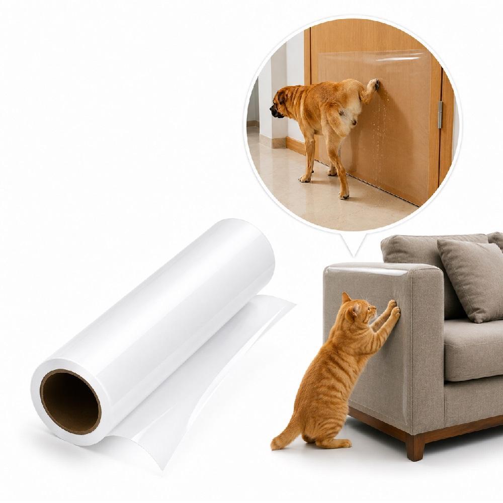 ADESIVO PROTETOR DE SOFA MOVEIS ARRANHADOR GATO CACHORRO PELICULA TAPETE ANTIARRANHAO XIXI CACHORRO ROLO 3 METROS FITA T