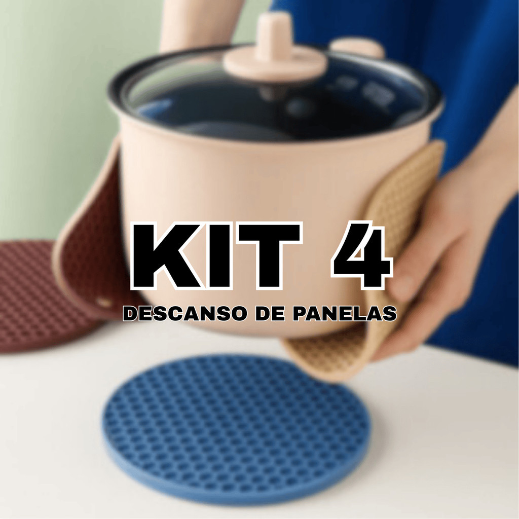 KIT 4 Descanso De Panela Silicone