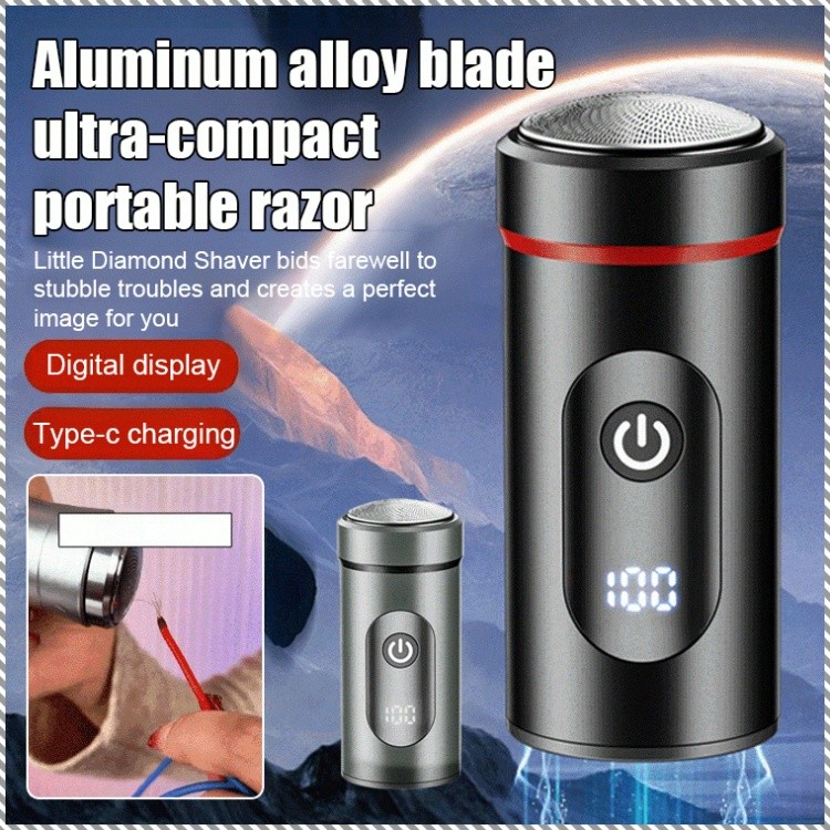 【Fácil Transporte】💥Big Sale🔥German-made Diamond Blade Mini Shaver🏆Barbeador Masculino/Elétrico/Portátil