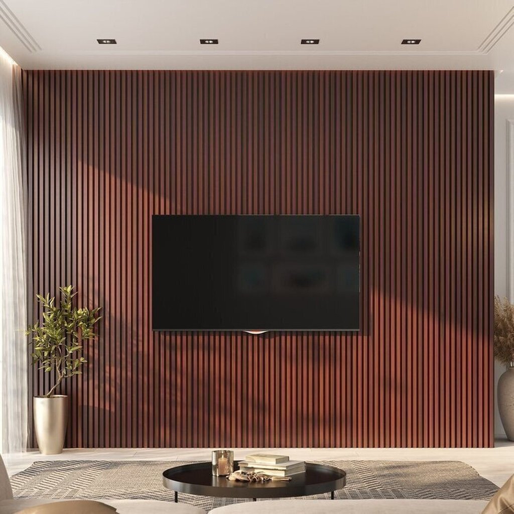 Painel Ripado de PVC 4 Barra de 2,70MX15CM (1,62m2) Bariri Cedrinho