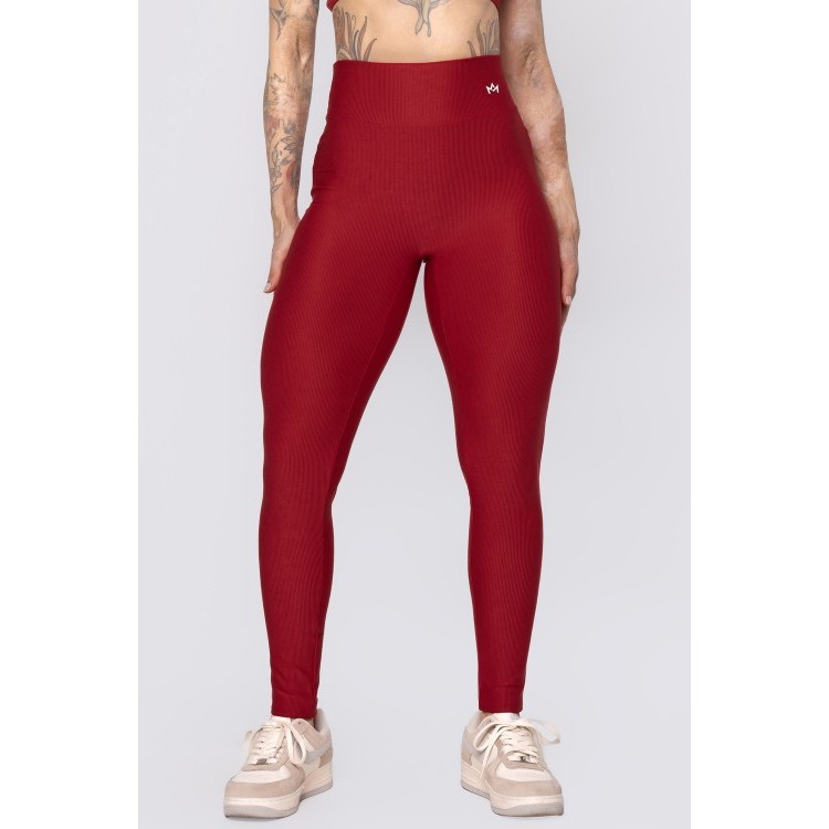 Legging Sand Cós Alto Cereja