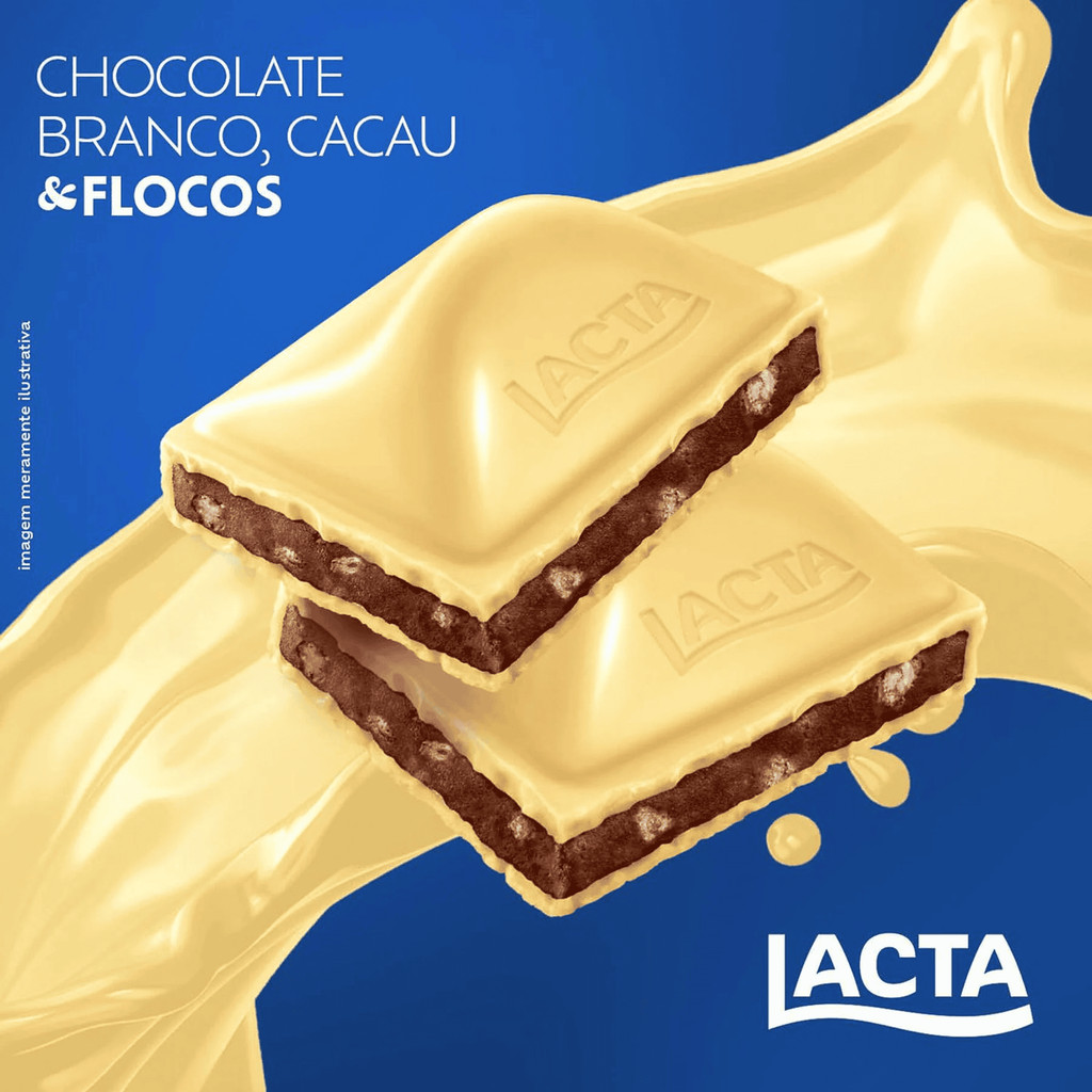 Lacta Chocolate Branco Com Recheio Ouro Branco 98g · foto 2