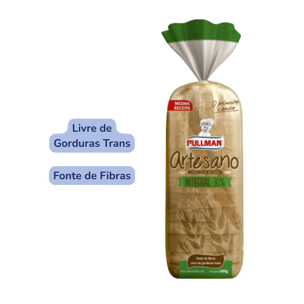 Artesano Pão de forma integral Pullman 500g