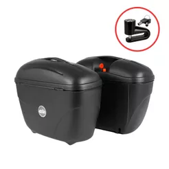 Par Baú para Moto Monokey Givi Lateral Direito Esquerdo E21N 21L Reforçado + Brinde Trava Cadeado Disco Pino 5,5mm Spec