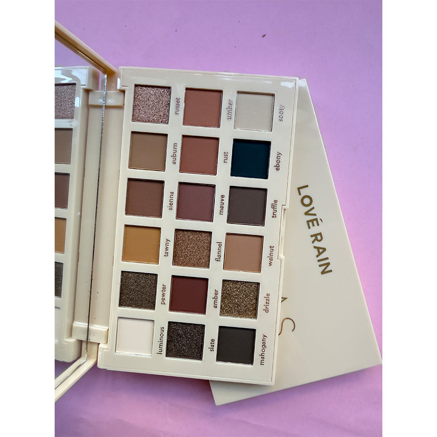 Paleta Sombras Lové Rain Glass Mirror Shade 18 Cores Alta Pigmentação Fixação Make Profissional Full HB-91159 — imagem 2 de 2