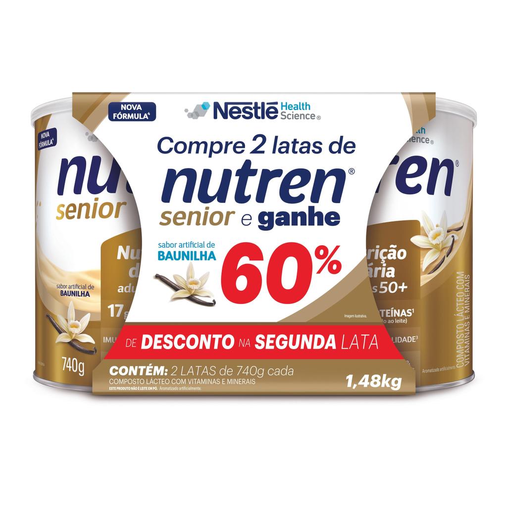 Kit Composto Lácteo Nutren 50+ Sabor Baunilha 2 Unidades