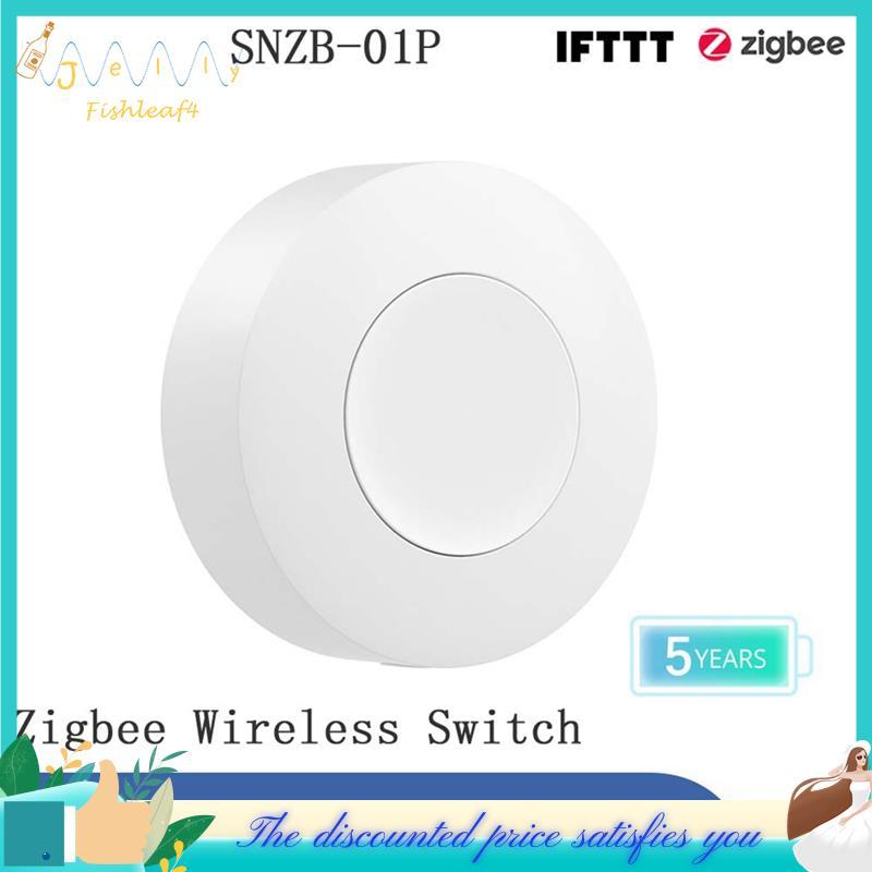 SONOFF Jellyfishsonoff SNZB-01P Zigbee Wireless Switch Smart Scene Contol De 2 Vias Eletrodomésticos Via Peças De Compon