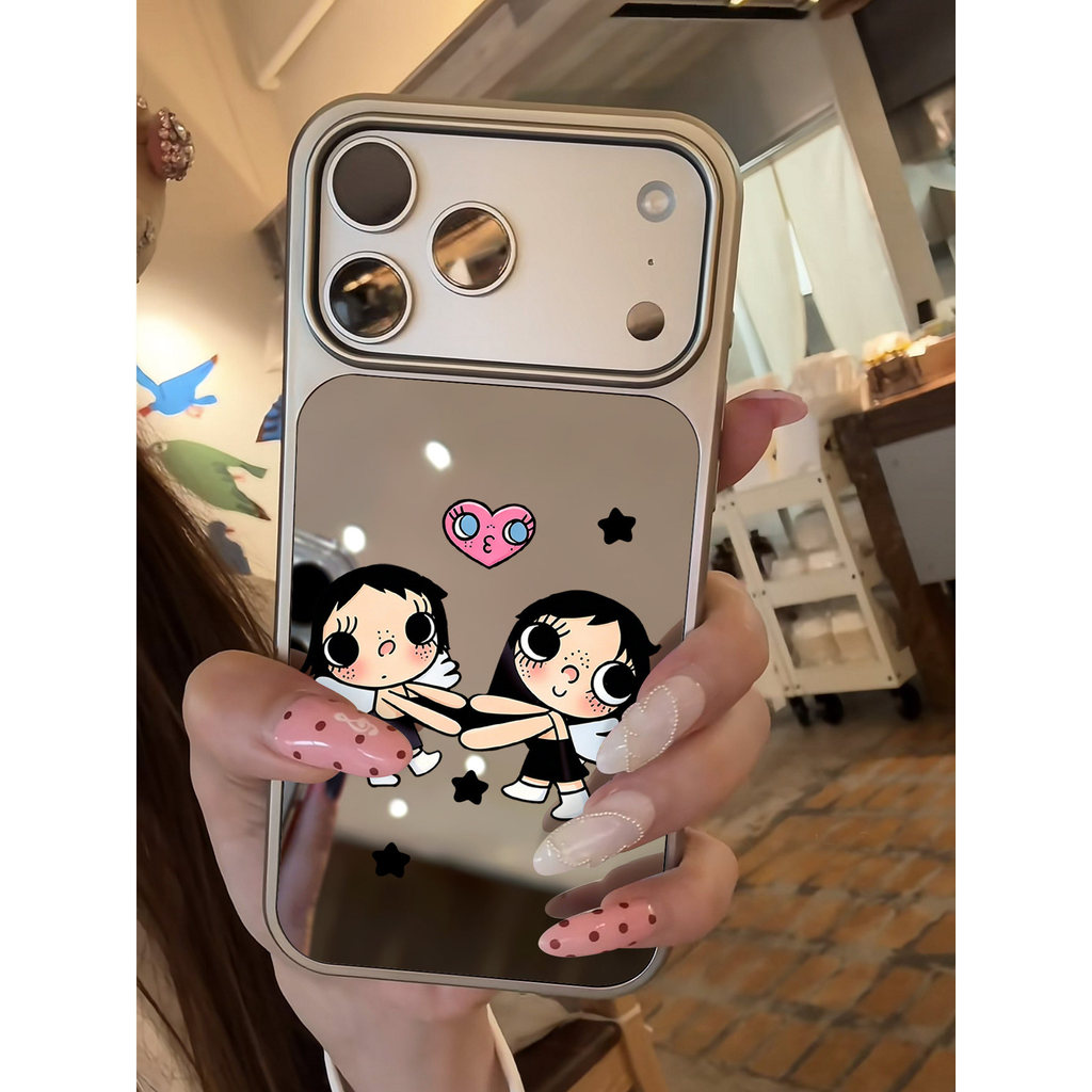Capa de Couro PU Angel Girl para Samsung Galaxy A37 A36 A35 A34 A33 A32 M32 A31 A20 A26 A25 A24 A23 A22 M22 A20S