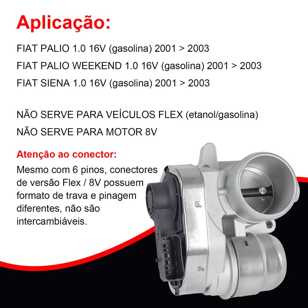 Corpo Borboleta Tbi Fiat Palio Siena 1.0 16v 40smf1 Novo - 46737113 · foto 2
