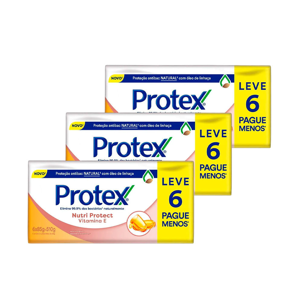 Kit Sabonete Protex Vitamina E 85g Leve 6 Pague Menos - 3 Unidades