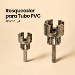 Abridor de Rosca para Tubo PVC 1/2 e 3/4 Interna Externa Rosqueador Ferramenta para Furadeira