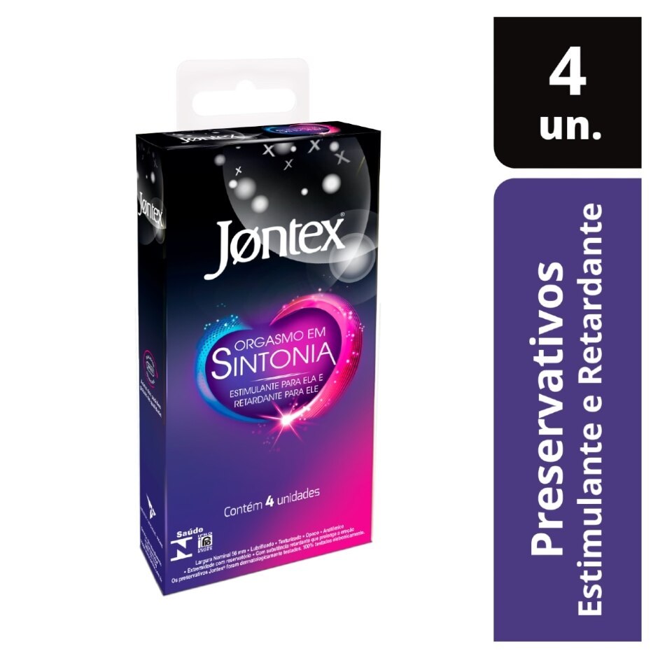 Preservativo Jontex Orgasmo em Sintonia 4 Unidades