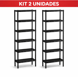 Kit 2 Prateleira Estante Multiuso Modular Organizadora Plástico Reforçado - COM PEZINHOS Resistentes ~