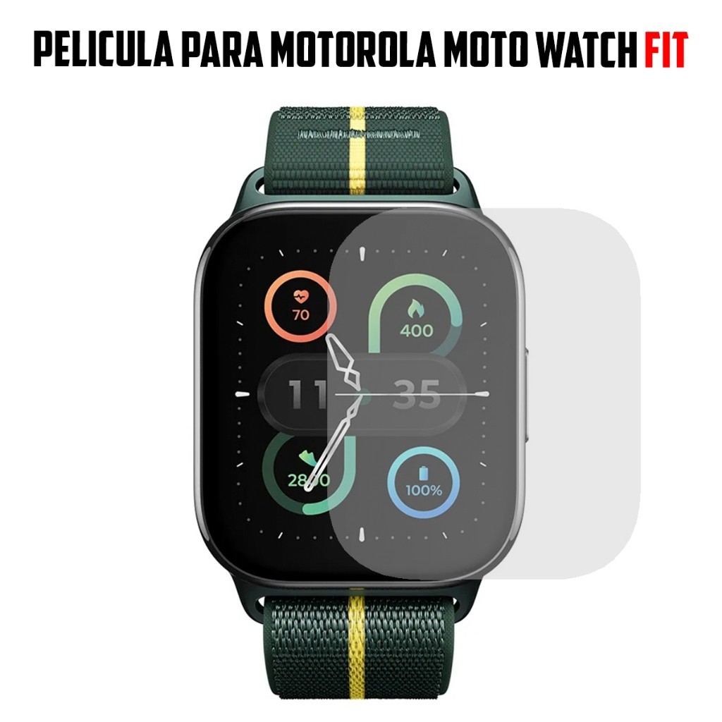 Pelicula de Hidrogel para Smartwatch Motorola Moto Watch Fit gel Super Resistent