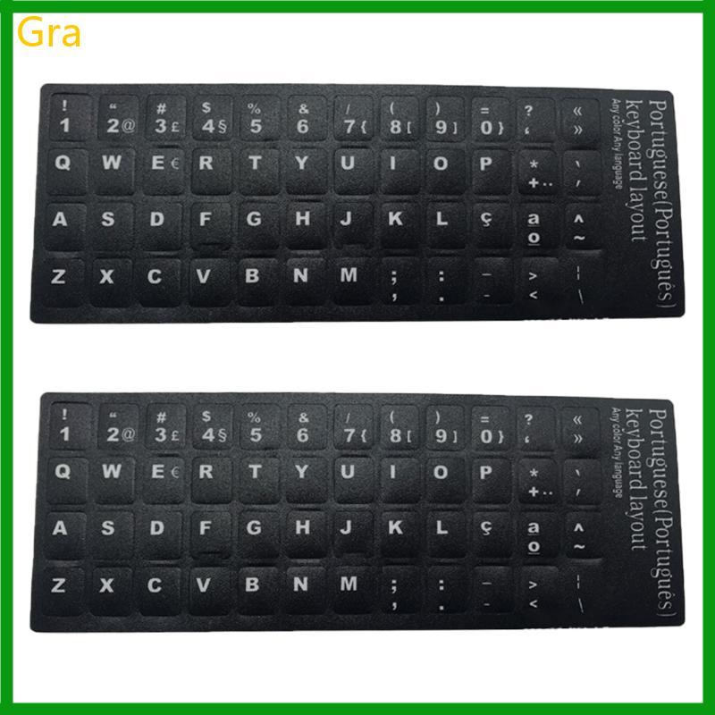 Gra 2 Unidades Adesivos Letras Teclado Portugueses E Números