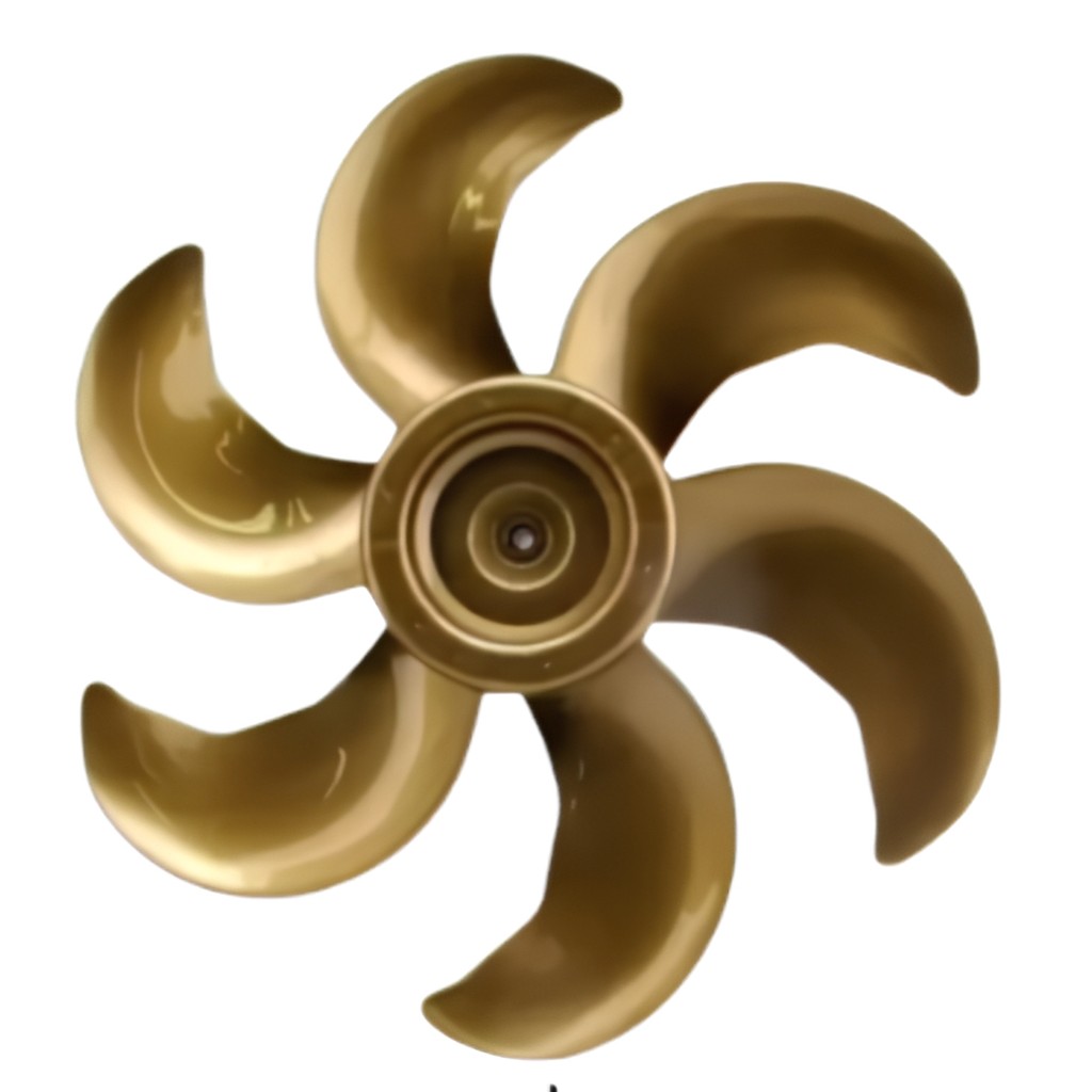 Hélice Ventilador Mallory 40cm 6 Pás Dourada Turbo Original Premium