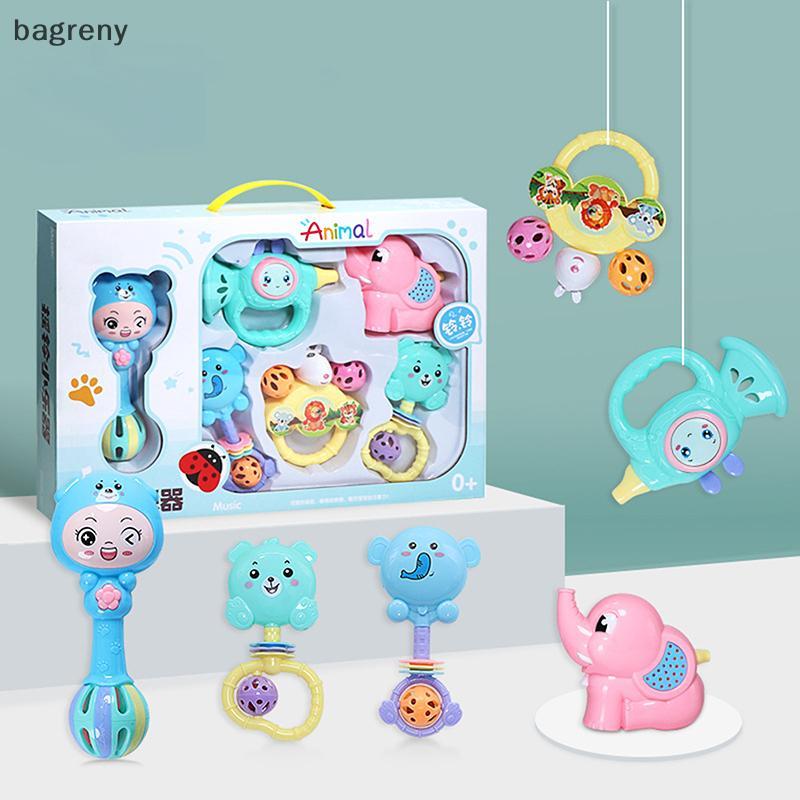 [bagreny] 1/7 Pcs Mordedor Sensorial Para Recém-Nascidos Jogos De Desenvolvimento Bebês Chocalhos Brinquedos Educativos 