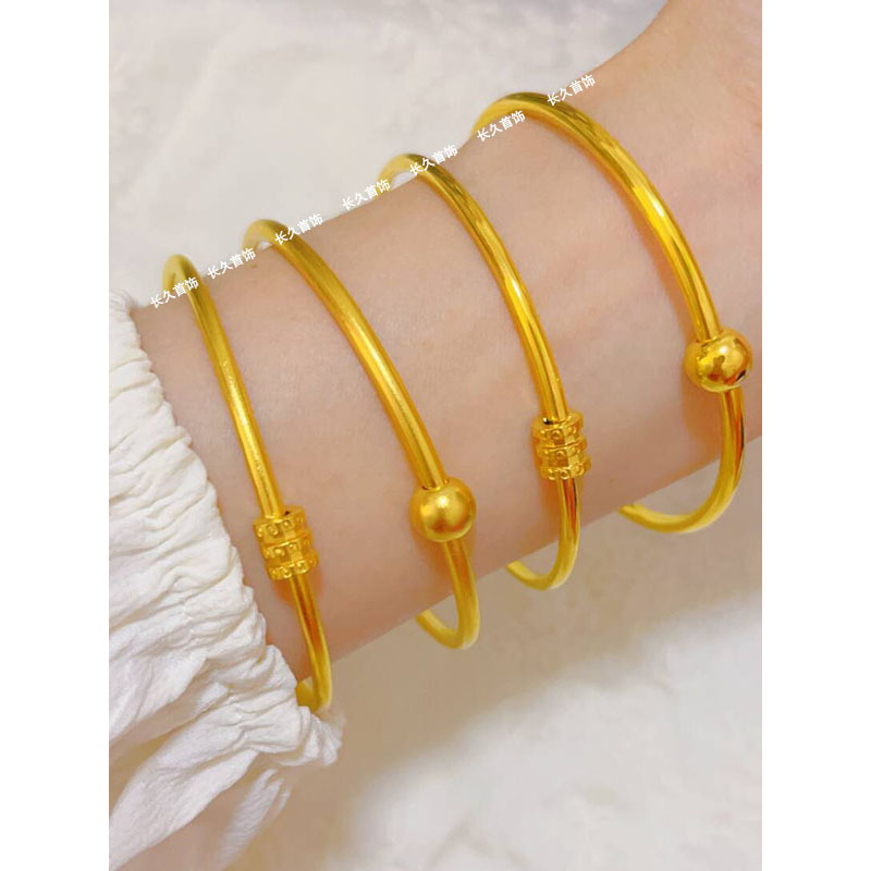 Areia ouro antigo método herança transferência grânulo pulseira simulação feminina cor de ouro pulseira brilhante cintur