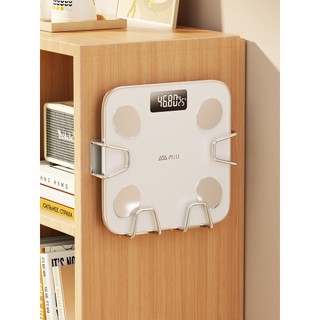 Rack de armazenamento de balança de peso sem perfuração, ventosa de parede, gancho, rack de balança de gordura corporal,