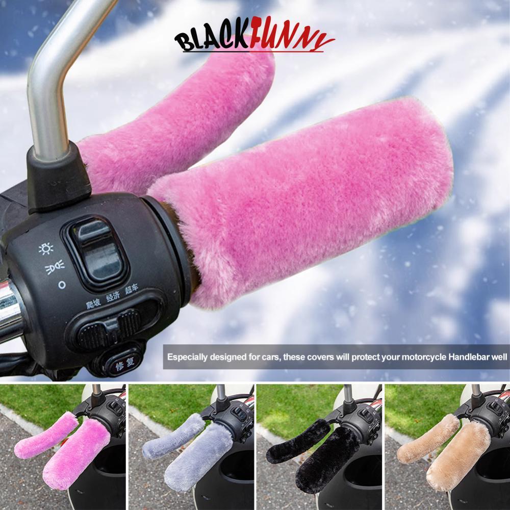 BLACKFUNNY 4 Pçs Universal Motocicleta Veículo Elétrico Alça Capa Guiador À Prova De Frio Quente Acolchoado Modelos Inve