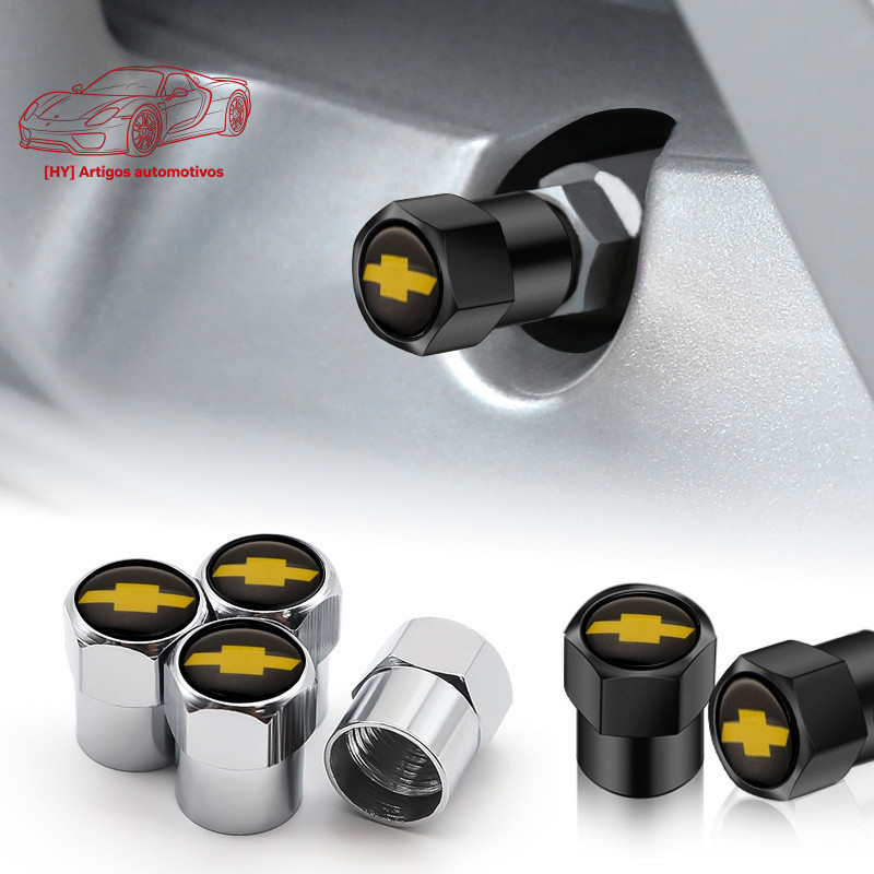 4 Peças de Tampas de Válvula de Pneus para Chevrolet Cruze, Captiva, Sonic, Spark, Trax, Malibu, Orlando 3685