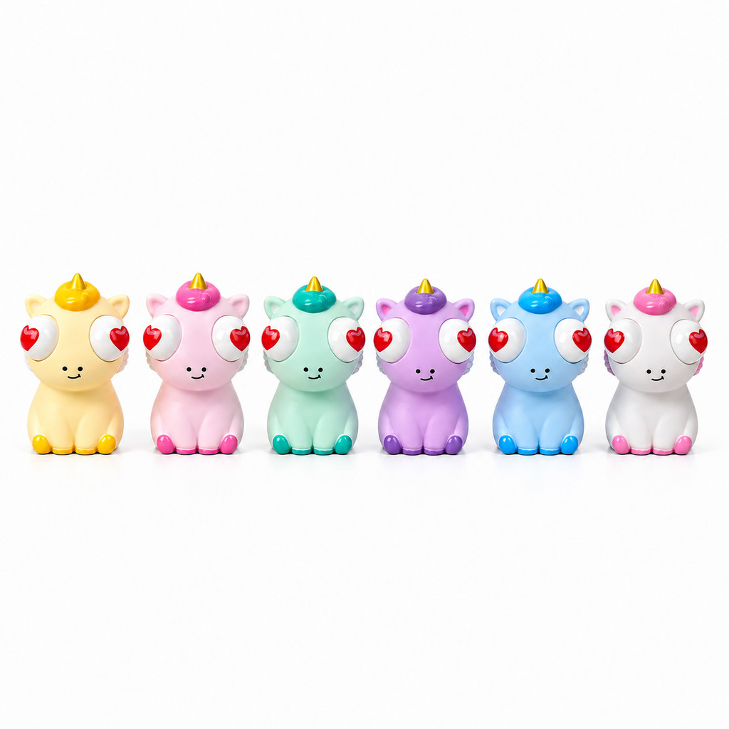 Unicórnio Squishy Salta Olhos com Luz Antiestresse