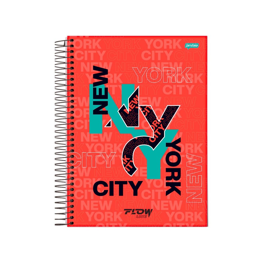 Caderno 15 Matéria Universitario Masculino 240 Folhas Flow - Jandaia MODELO:NEW YORK
