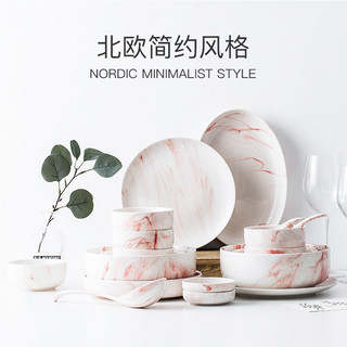 Nordic Ins influenciador pó talheres prato conjunto pratos domésticos tigela de sopa prato criativo talheres estilo japo