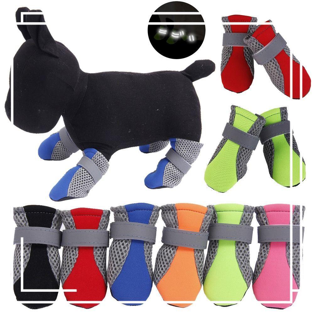 Botas De Chuva , Sapatos Para Cães De Estimação Com Alça Ajustável E Fundo Macio , Calçados Impermeáveis De Alta
