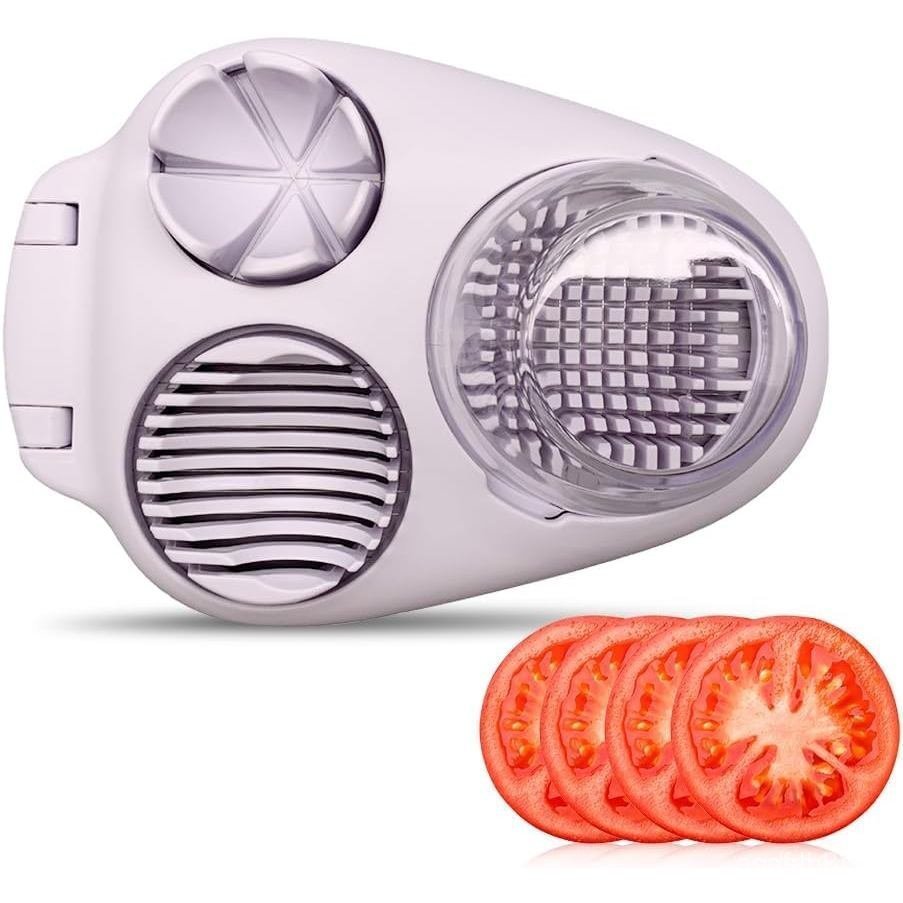 Cortador de ovos resistente, com 3 modos de corte, material em aço inoxidável, adequado para ovos cozidos, morangos, uva