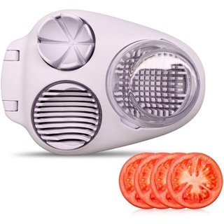 Cortador de ovos resistente, com 3 modos de corte, material em aço inoxidável, adequado para ovos cozidos, morangos, uva