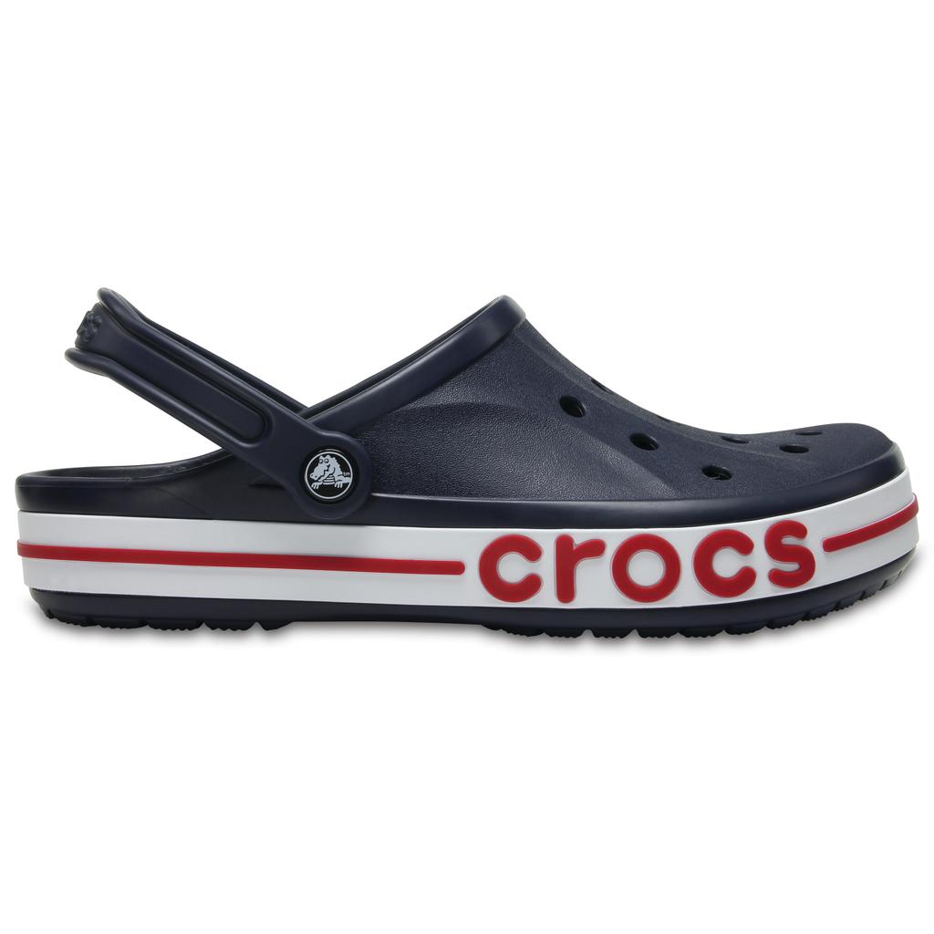 Sandália crocs crocband logo navy/pepper