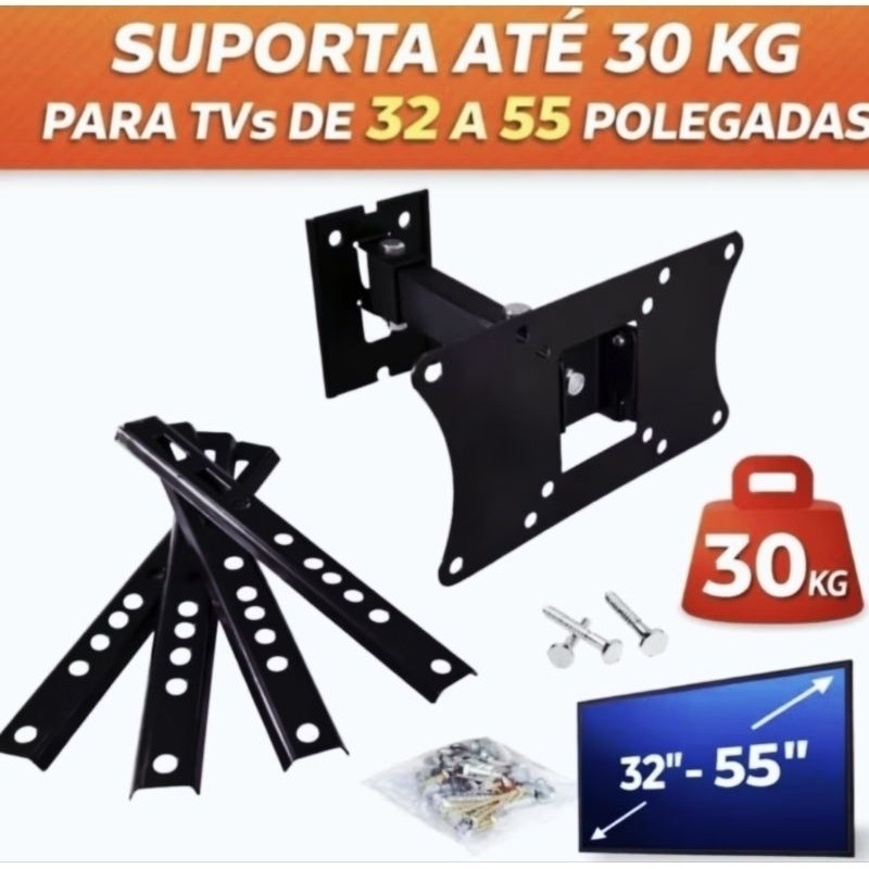 Suporte Articulado De Parede Para Tv/monitor De 32 Até 56"