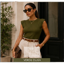 Blusa Feminina T-shirt Premium Muscle tee Lisa Ribana Canelada Gola Redonda Básica Social Elegante