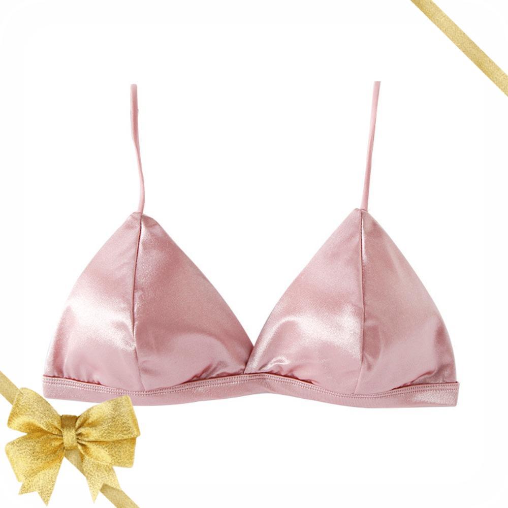 Sutiãs Femininos , Sutiã De Cetim Com Costas Em Formato De V Profundo , Top Tubo Respirável Feminino Sem Costura