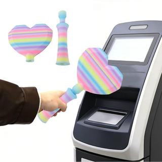 Varinha de cartão de crédito em formato de coração Suporte de pagamento sem contato impresso em 3D Toque para pagar com