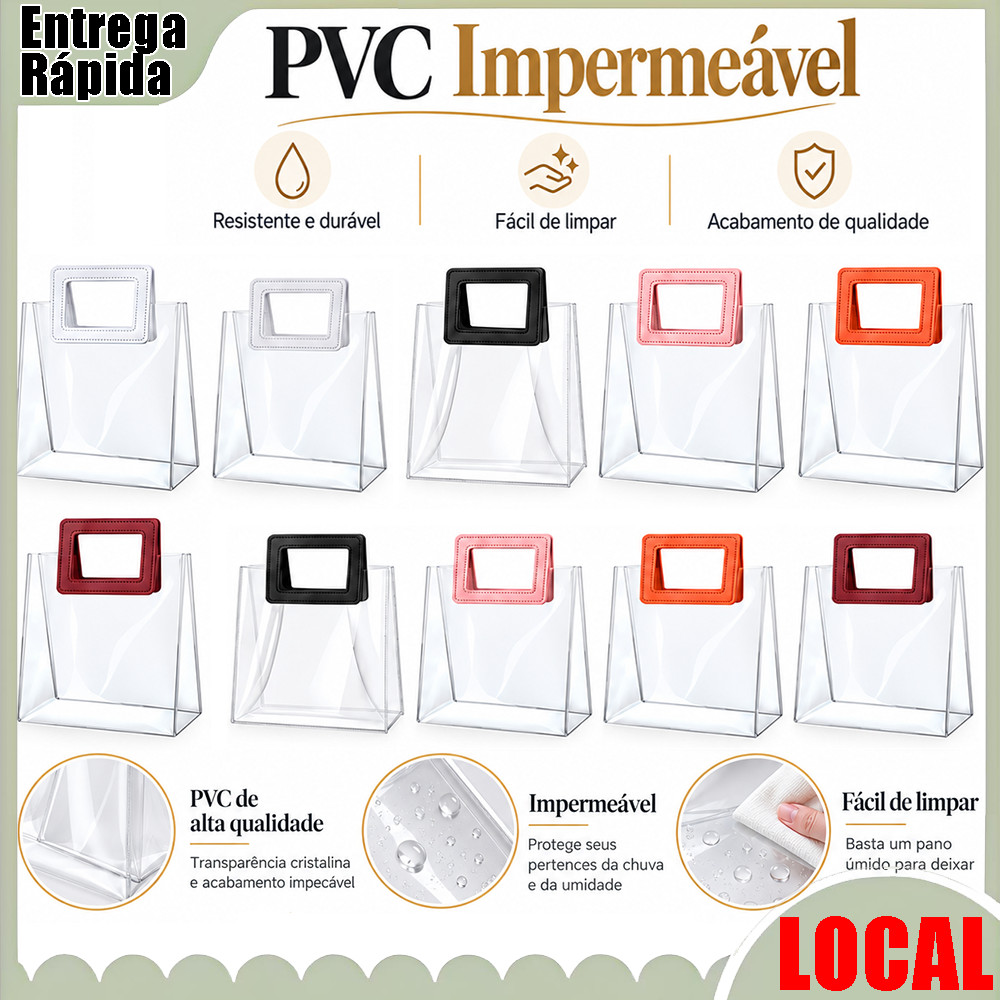 30 peças sacola quadrada estilo opcional Material PVC reutilizável fácil de limpar adequado para festa