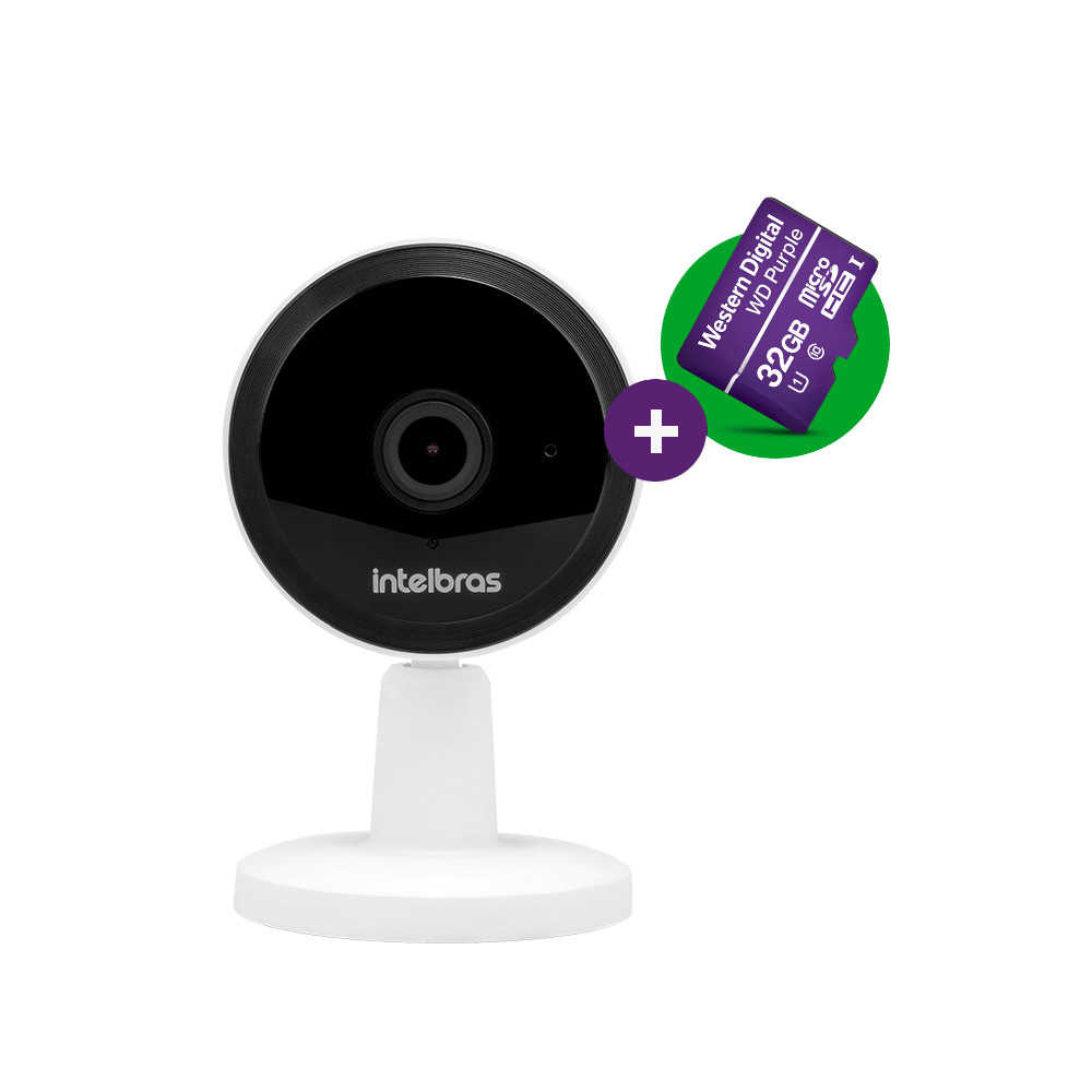 Câmera Inteligente Interna iM1 2MP com MicroSD 32GB Intelbras