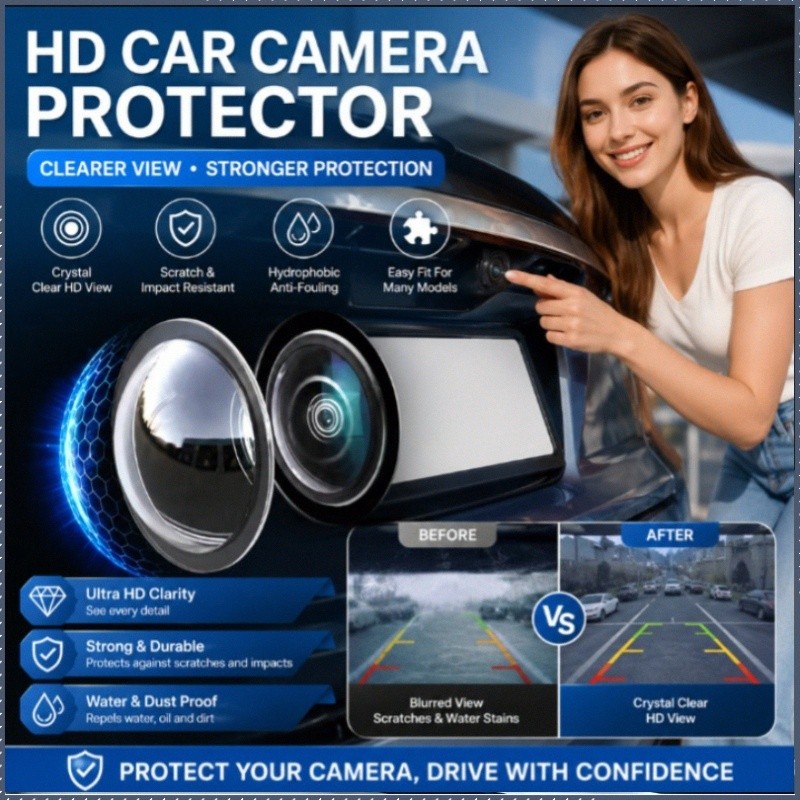 【Proteção 360°】 Capa Protetora de Lente para Câmera Veicular 2 Peças/Câmera 360 Graus/Carro