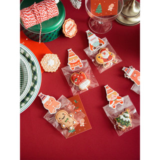 Saco de embalagem de biscoito de gelo de natal saco de doces biscoito caramelo cozimento floco de neve crocante Nougat b