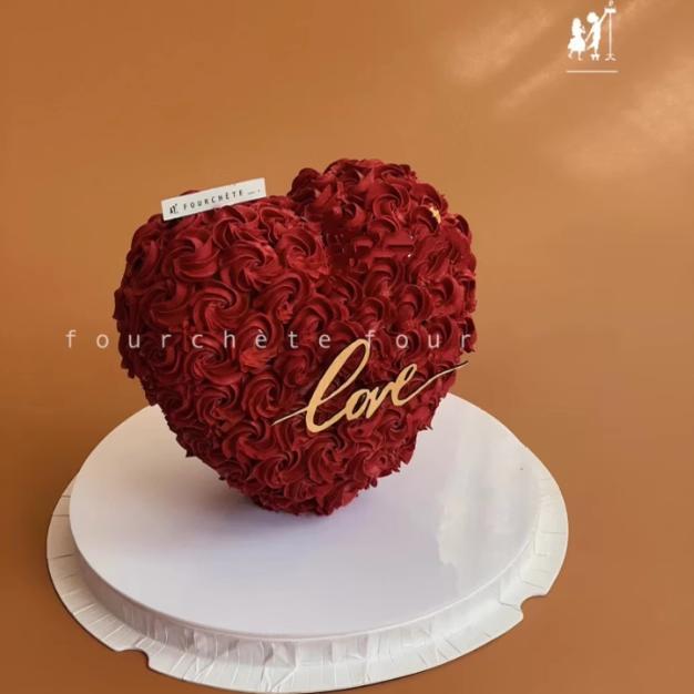Influenciador acrílico tridimensional amor bolo empilhamento suporte ferramenta dia dos namorados bolo decoração acessór