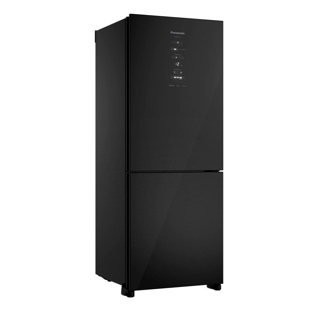 Geladeira/Refrigerador Panasonic BB65GV7BC 467 Litros - Intuitive+ Frost Free, Inverter, Black Glass, Bivolt
