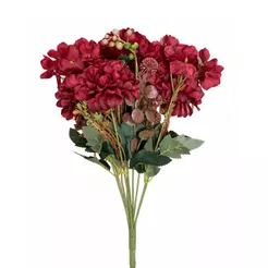 Buquê De Crisântemo c/ Hortênsia Artificial Decoração, Festa